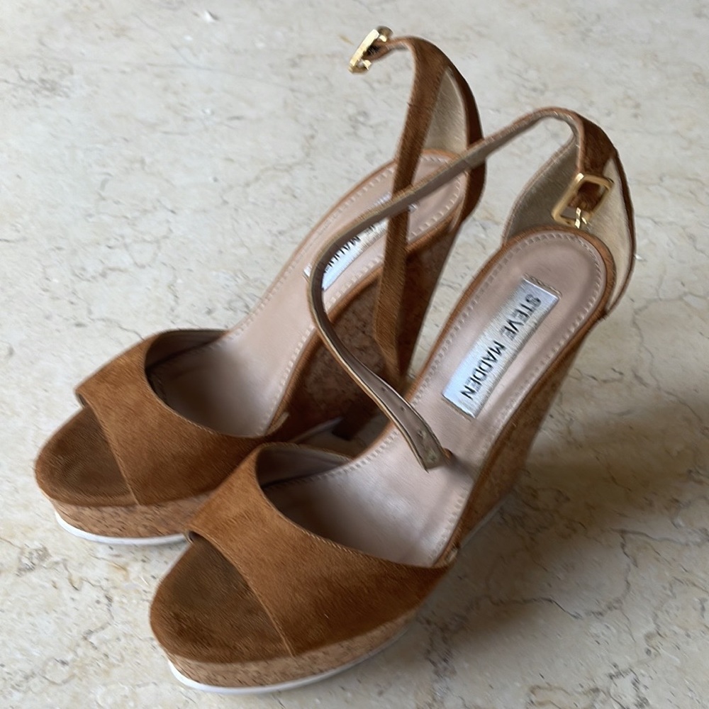 Steve Madden cognac wedges - Picture 1 of 4